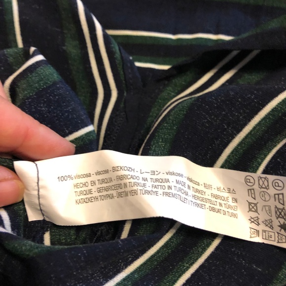 Zara Basic Stripes Navy Blue Casual Dress - Picture 7 of 8